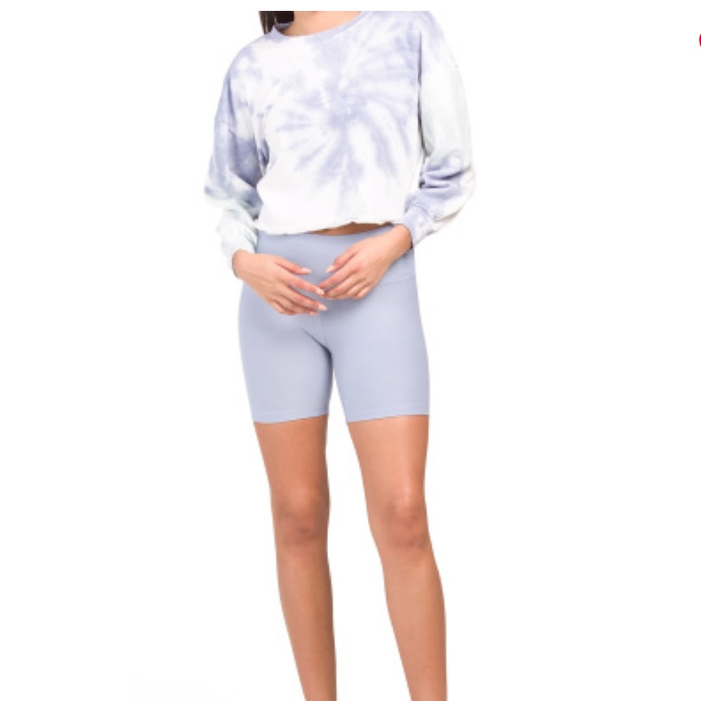 Tie dye high waist bike short set